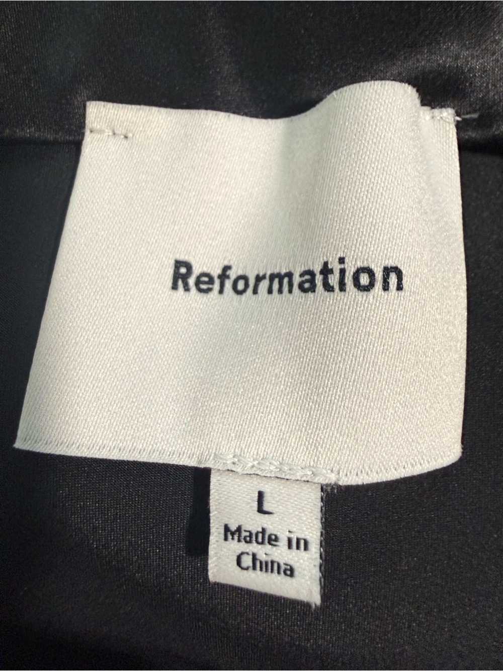 Reformation Carolina Silk Mini Skirt in Black Size Large - Picture 7 of 8
